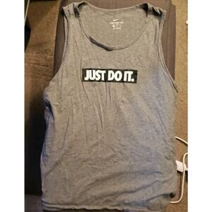 Nike Just Do It Gray Tank Top XL Cotton Used